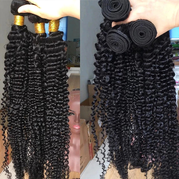 Addictive 30 40 Inch Loose Deep Wave Human Hair Bundles Brazilian Curly 3 4 Bundles Raw Hair Extensions Double Weft Wholesale