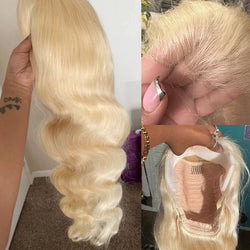30 40 Inch 613 Honey Blonde Body Wave 13x6 HD Lace Frontal Human Hair Wigs Brazilian Colored 5x5 Closure Glueless Wig For Women